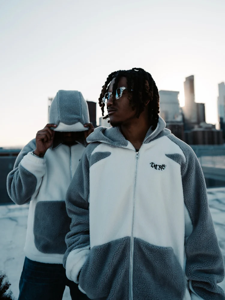 DCRB - Black & Grey Sherpa Ninja Fleece - Image 16