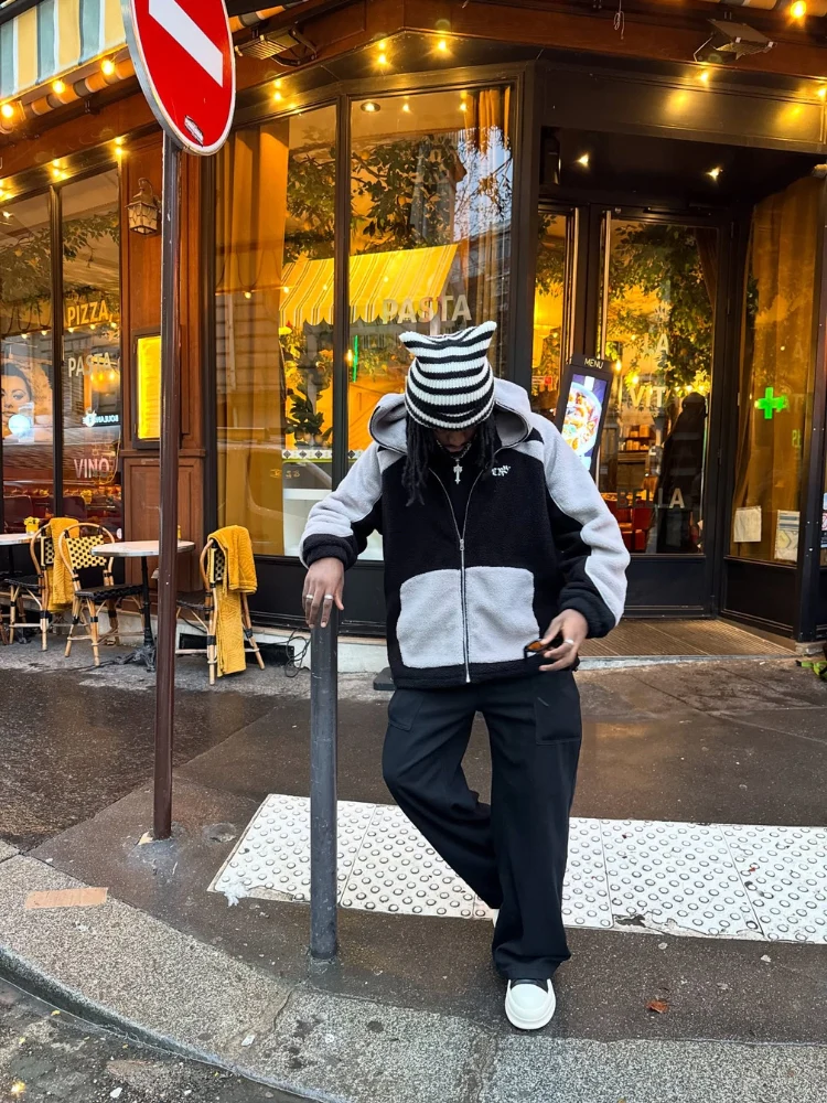 DCRB - Black & Grey Sherpa Ninja Fleece - Image 3