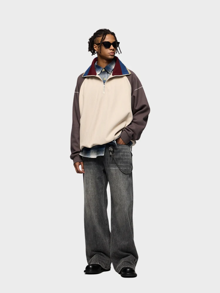 DCRB Baggy Denim Jeans - Black/Grey - Image 4