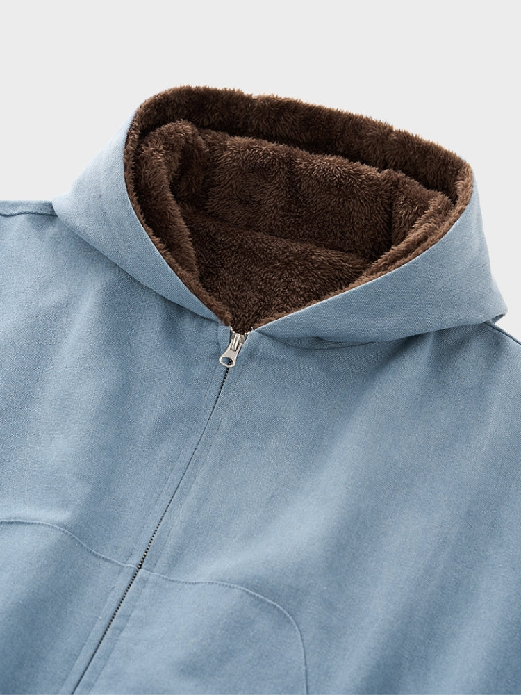 DCRB Boxy Teddy Fleece Zipper with Hoodie - Image 11
