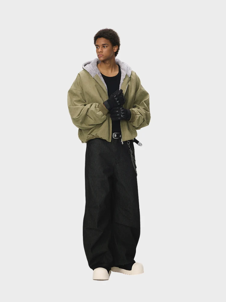 DCRB Boxy Teddy Fleece Zipper with Hoodie - Image 14