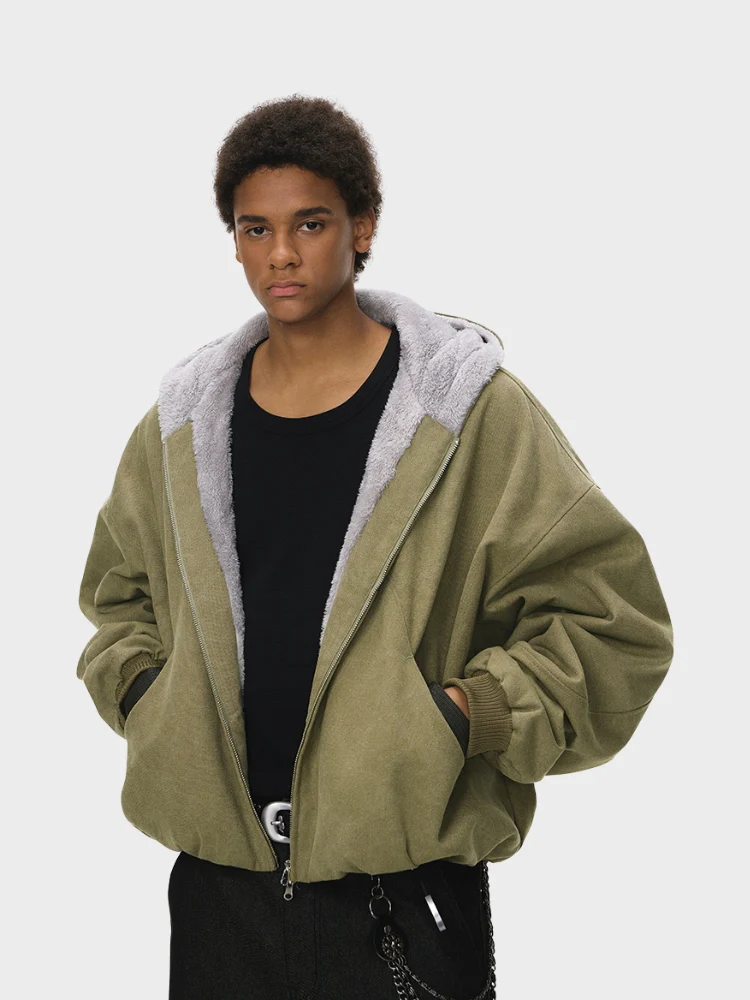 DCRB Boxy Teddy Fleece Zipper with Hoodie - Image 4