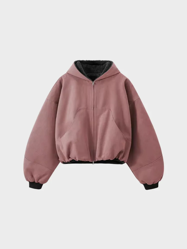 DCRB Boxy Teddy Fleece Zipper with Hoodie - Image 7