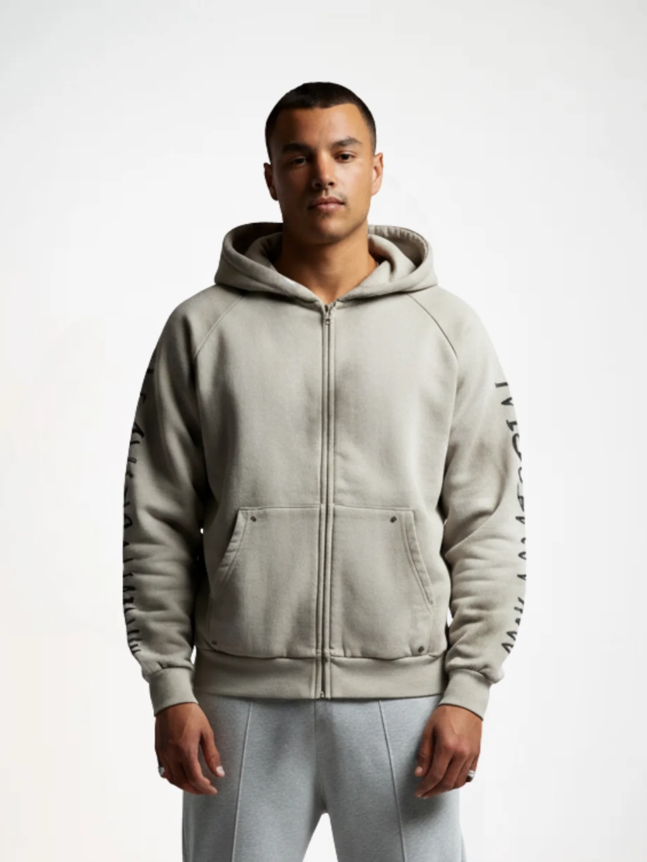 DCRB Distressed Material Zip-Up - Image 5