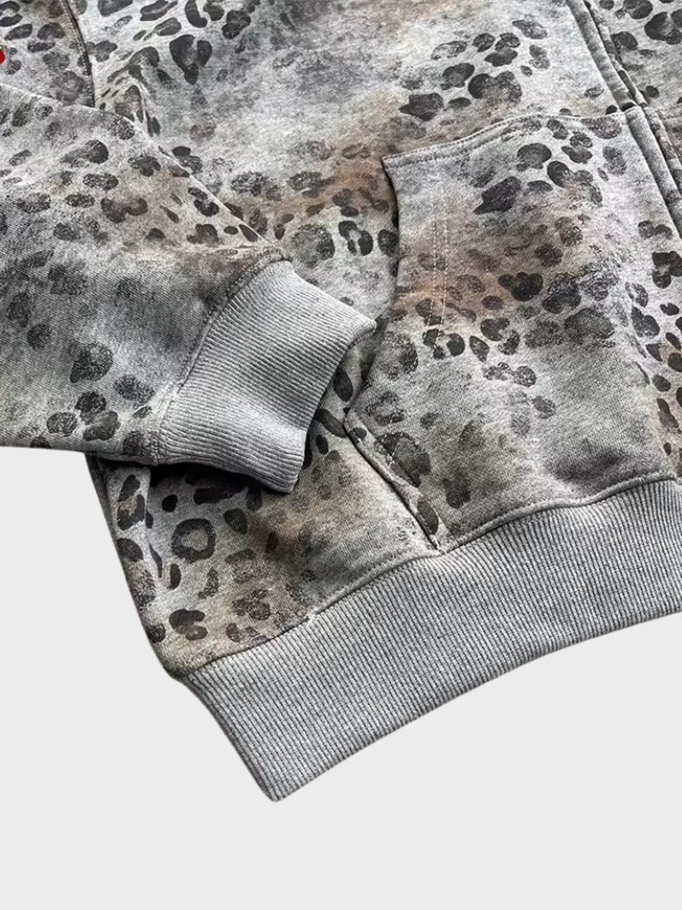 DCRB Leopard Vintage 400 GSM Washed Hoodie - Image 5