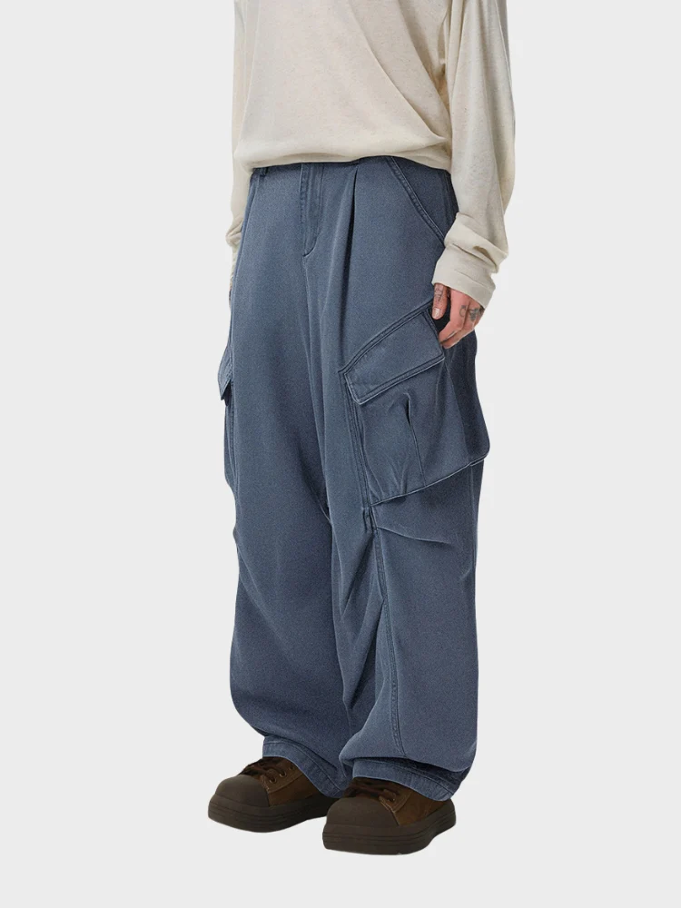 DCRB Oversized Wrinkled Cargo Denim - Image 3