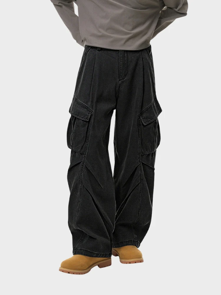 DCRB Oversized Wrinkled Cargo Denim - Image 5