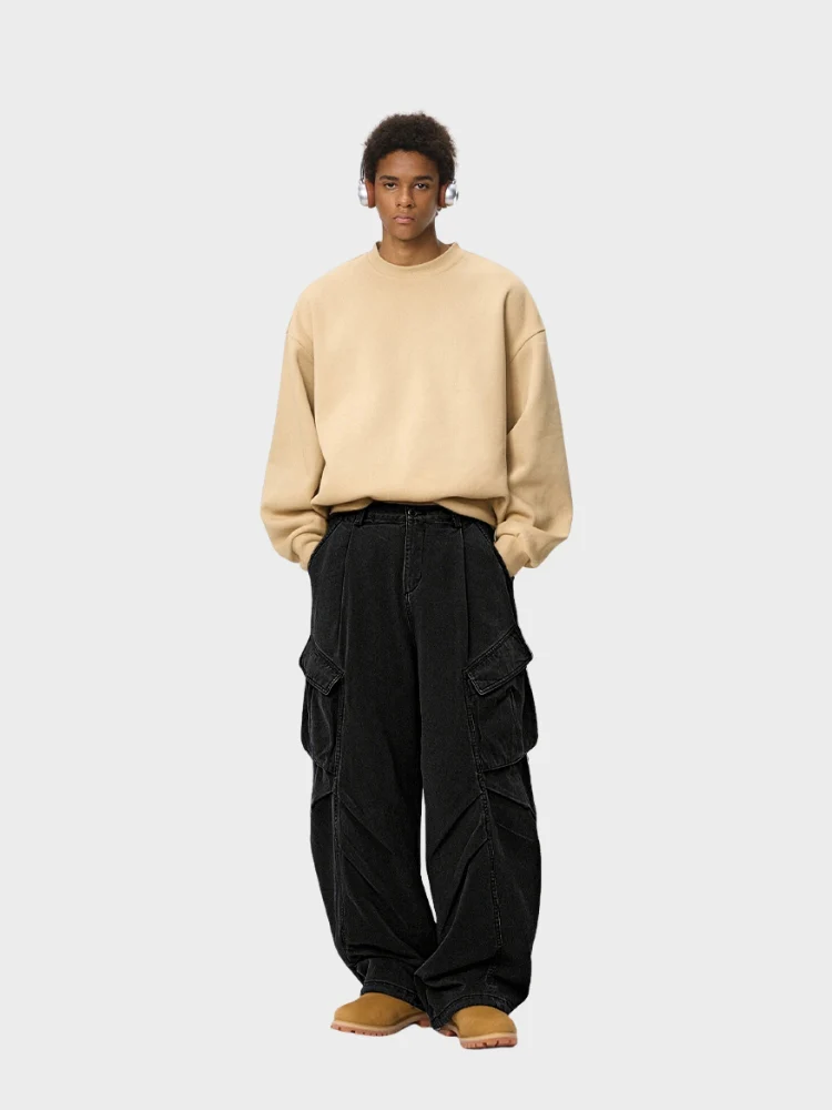 DCRB Oversized Wrinkled Cargo Denim - Image 6