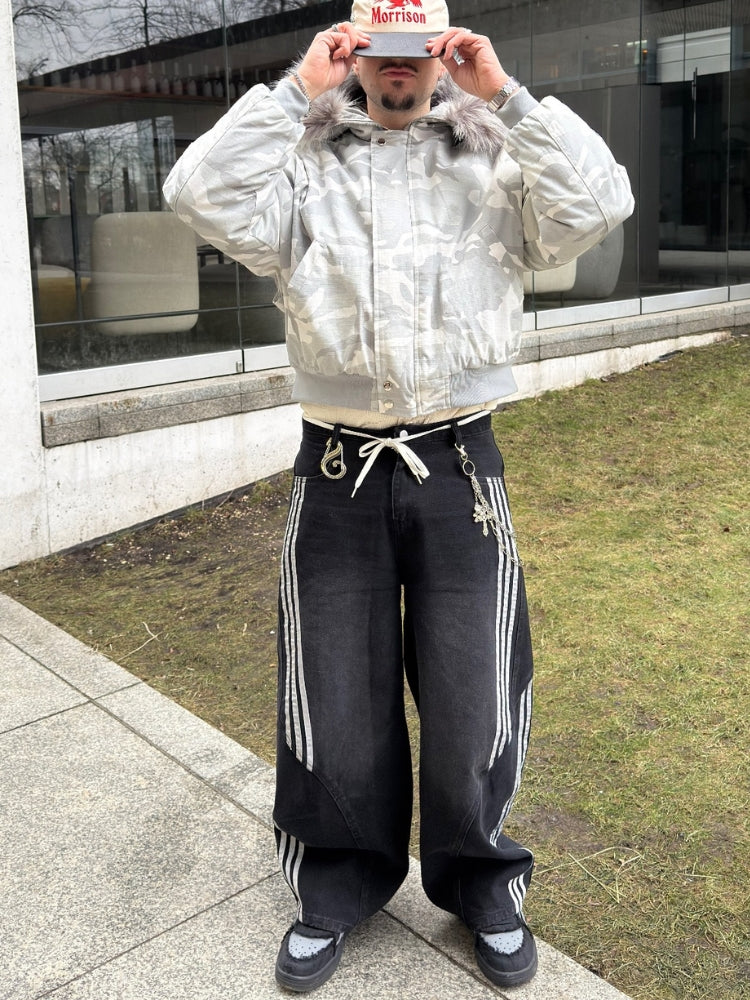 DCRB Striped Barrel Denim Jeans - Image 13