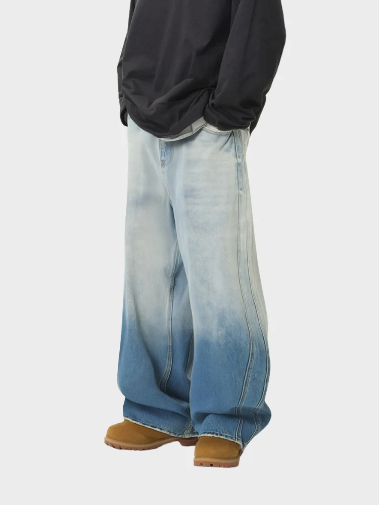 DCRB White Washed Baggy Denim Jeans - Image 5
