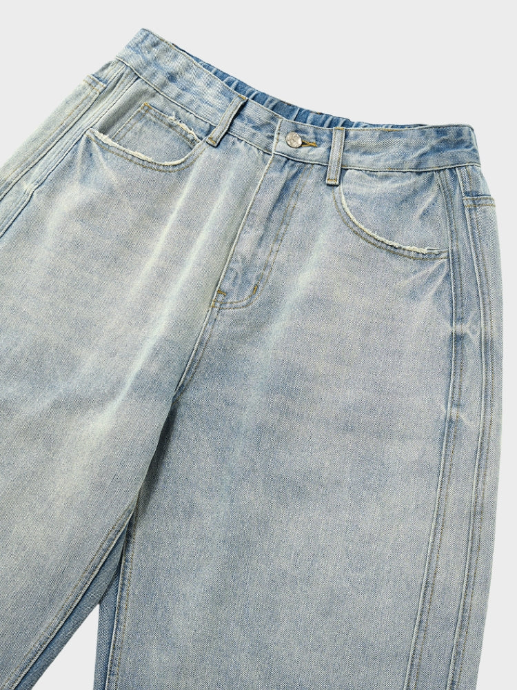 DCRB White Washed Baggy Denim Jeans - Image 8