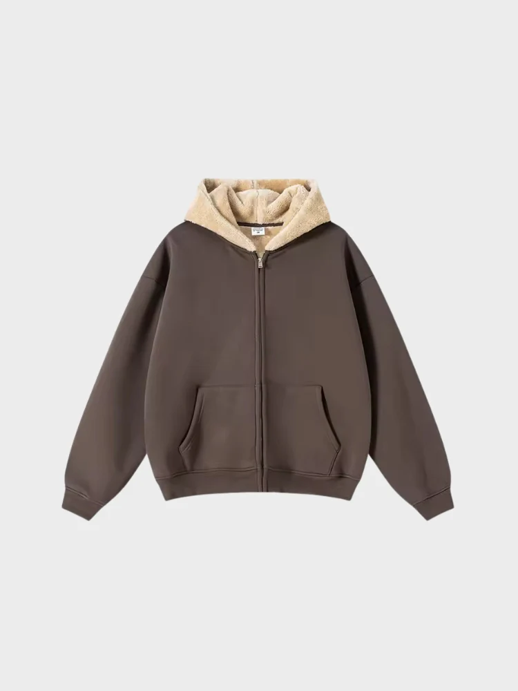 DCRB Zipper with Teddy Hoodie