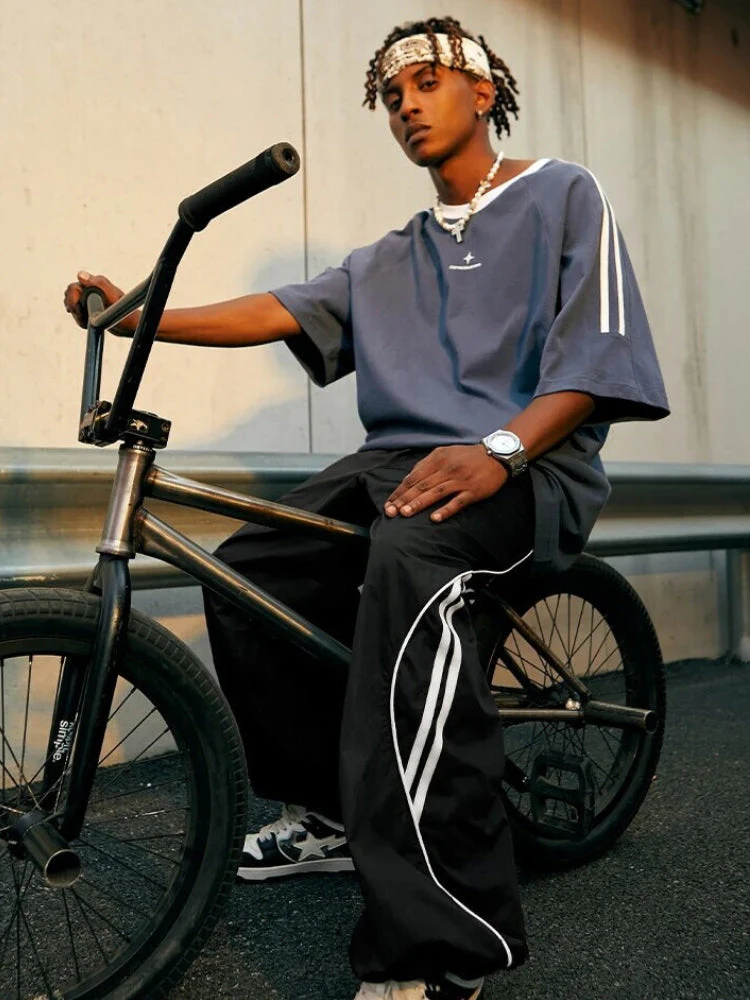 Striped Wide Joggers - Image 4